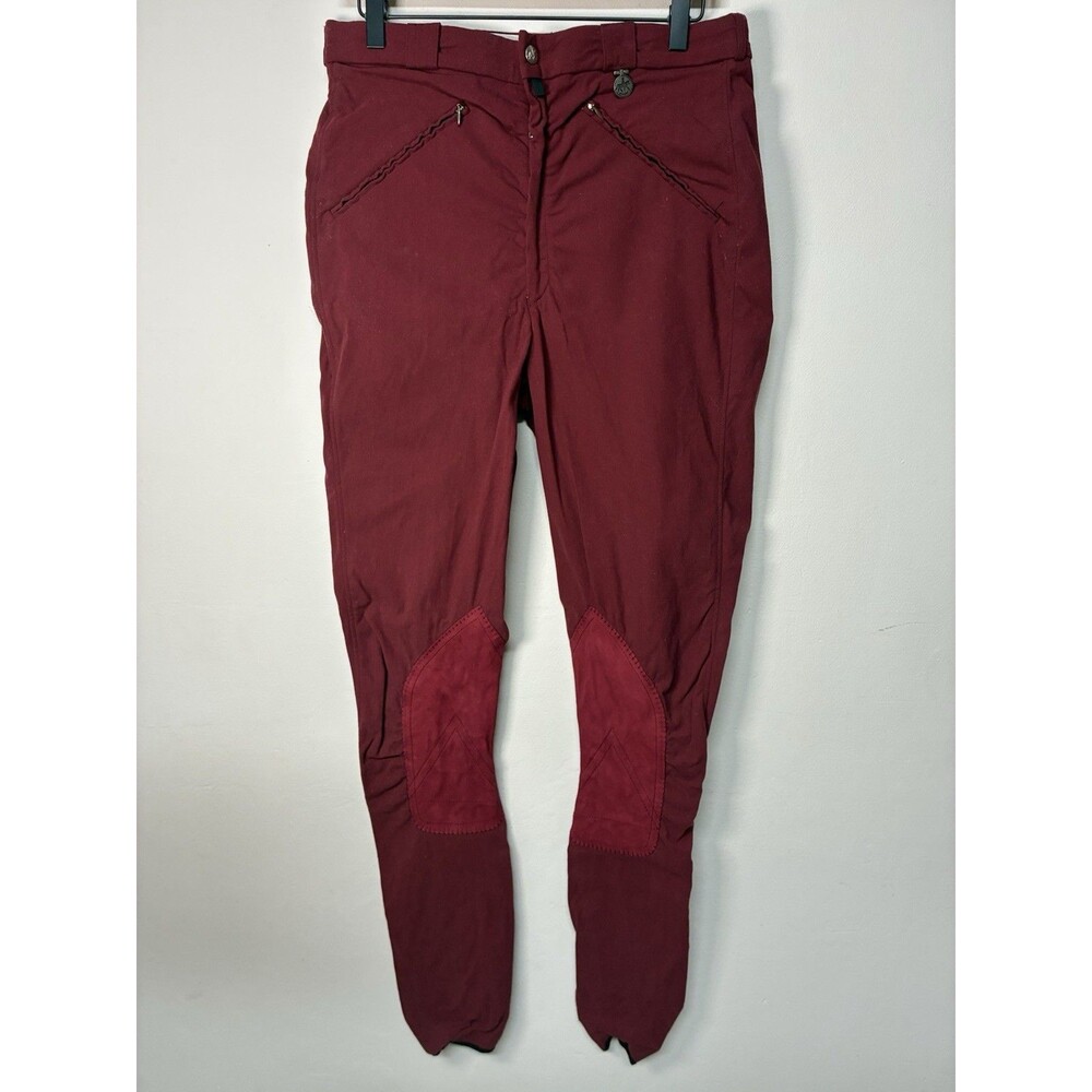 Pikeur Breeches Size 38L Maroon Horse Riding Germany